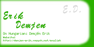 erik demjen business card